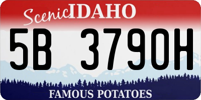ID license plate 5B3790H