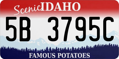 ID license plate 5B3795C
