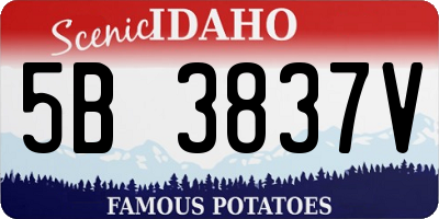 ID license plate 5B3837V