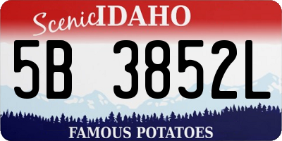 ID license plate 5B3852L