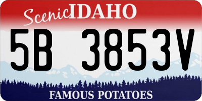 ID license plate 5B3853V