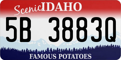 ID license plate 5B3883Q