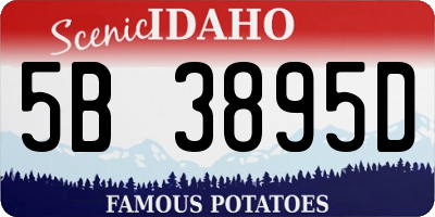 ID license plate 5B3895D