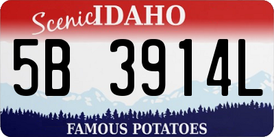 ID license plate 5B3914L