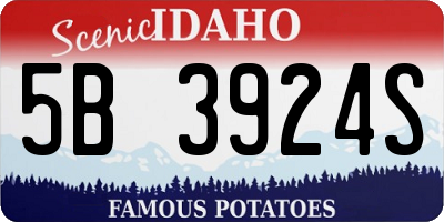 ID license plate 5B3924S