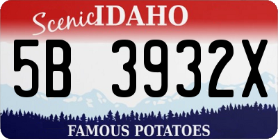 ID license plate 5B3932X