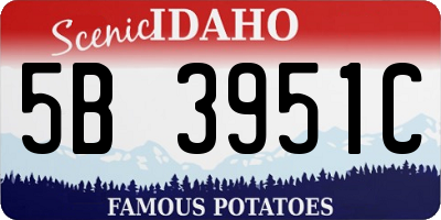 ID license plate 5B3951C