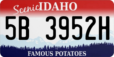 ID license plate 5B3952H
