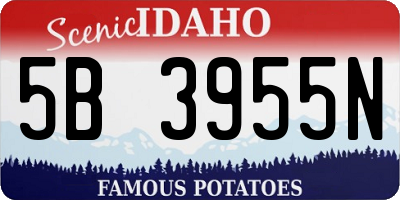 ID license plate 5B3955N