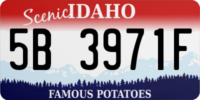 ID license plate 5B3971F