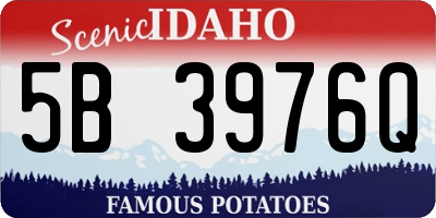 ID license plate 5B3976Q