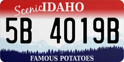ID license plate 5B4019B