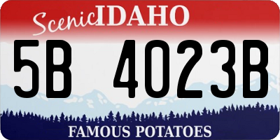 ID license plate 5B4023B