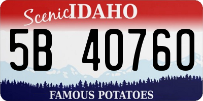 ID license plate 5B4076O