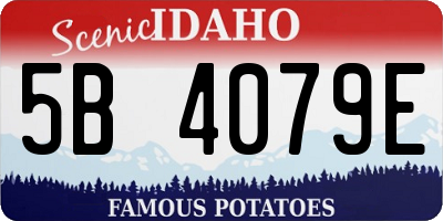 ID license plate 5B4079E