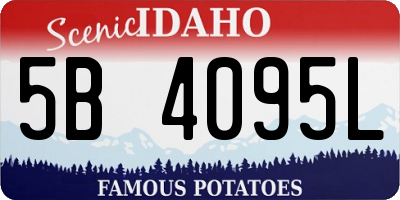 ID license plate 5B4095L