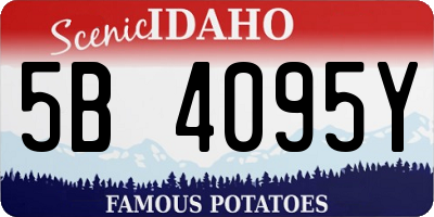 ID license plate 5B4095Y