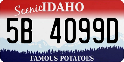 ID license plate 5B4099D