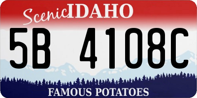 ID license plate 5B4108C