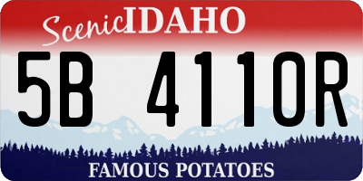 ID license plate 5B4110R