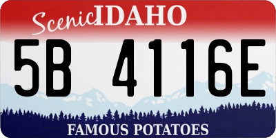 ID license plate 5B4116E