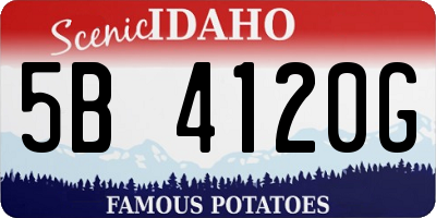 ID license plate 5B4120G