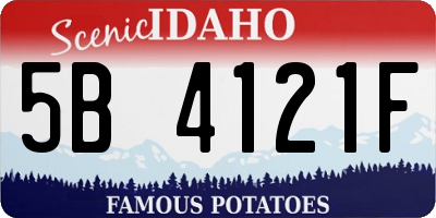 ID license plate 5B4121F