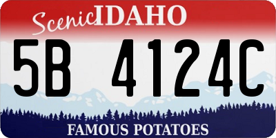 ID license plate 5B4124C