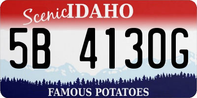 ID license plate 5B4130G