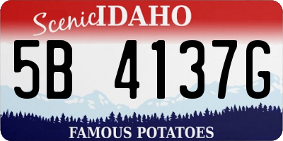 ID license plate 5B4137G