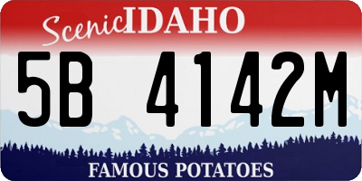 ID license plate 5B4142M