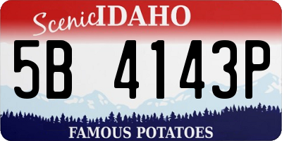 ID license plate 5B4143P