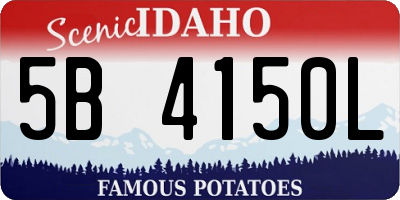 ID license plate 5B4150L