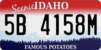 ID license plate 5B4158M
