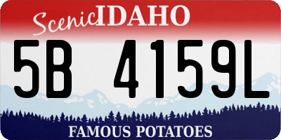 ID license plate 5B4159L