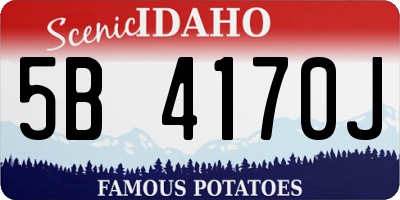 ID license plate 5B4170J