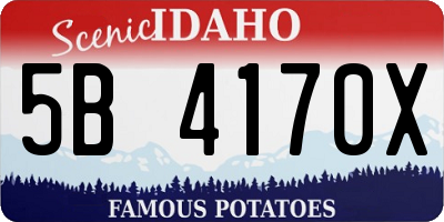 ID license plate 5B4170X