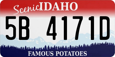 ID license plate 5B4171D