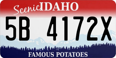 ID license plate 5B4172X