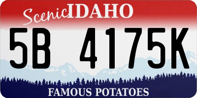 ID license plate 5B4175K