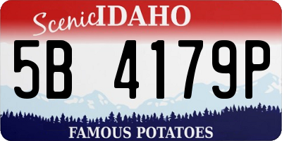 ID license plate 5B4179P