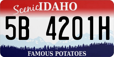 ID license plate 5B4201H