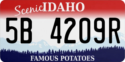 ID license plate 5B4209R
