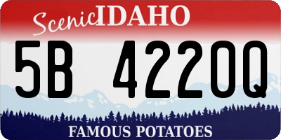 ID license plate 5B4220Q