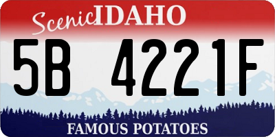 ID license plate 5B4221F