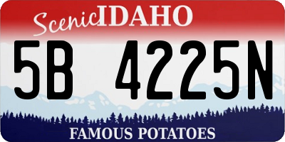 ID license plate 5B4225N
