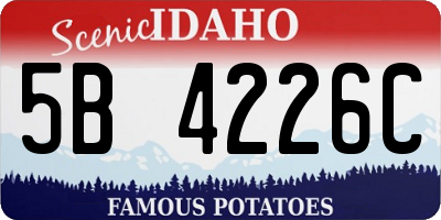 ID license plate 5B4226C