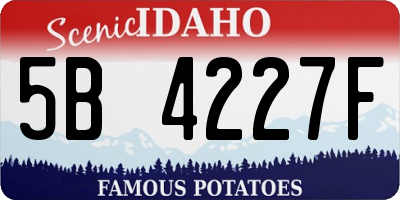 ID license plate 5B4227F