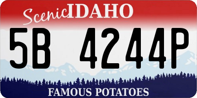 ID license plate 5B4244P