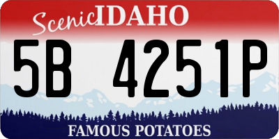 ID license plate 5B4251P